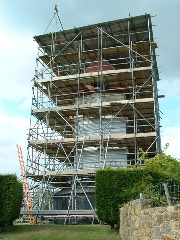 Mill in scaffolding